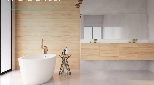 Łazienka bez płytek? Odkryj mikrocement, lamele i inne hity!