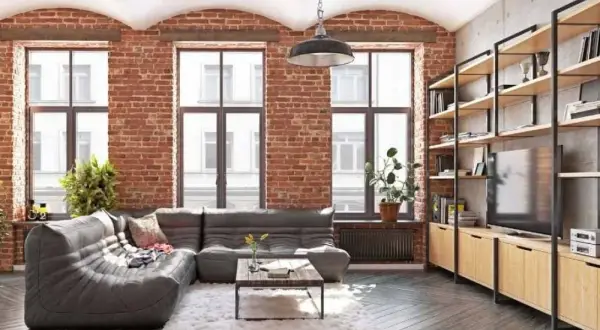 Salon loftowy w bloku? Sprawdź, jak stworzyć industrialny styl!