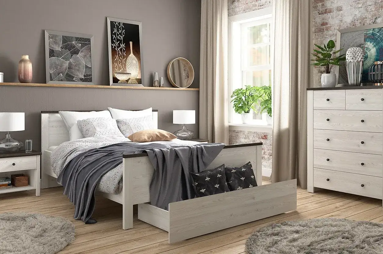 sypialnia styl skandynawski kolory, sypialnia boho kolory, sypialnia glamour kolory